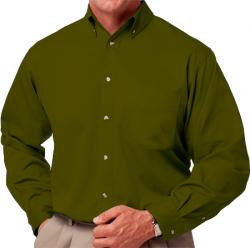 Mens Long Sleeve Cotton Twill Shirt