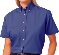 **BEST VALUE**        Ladies Short Sleeve Cotton Twill Shirt