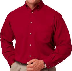 Mens Long Sleeve Cotton Twill Shirt