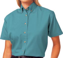 **BEST VALUE**        Ladies Short Sleeve Cotton Twill Shirt