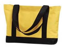 Harriton Contrast Handle Tote Bag