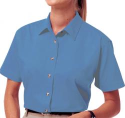 Ladies' Short Sleeve Treated Twill