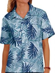 UNISEX TROPICAL PRINT CAMP SHIRT