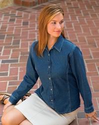 Ladies Long Sleeve Denim Shirt