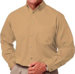 Mens Long Sleeve Cotton Twill Shirt