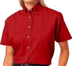 **BEST VALUE**        Ladies Short Sleeve Cotton Twill Shirt