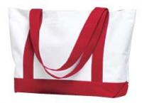 Harriton Contrast Handle Tote Bag