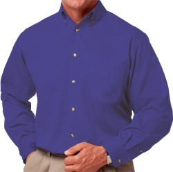 Mens Long Sleeve Cotton Twill Shirt