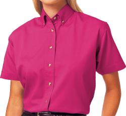 **BEST VALUE**        Ladies Short Sleeve Cotton Twill Shirt