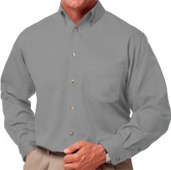 Mens Long Sleeve Cotton Twill Shirt