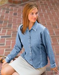 Ladies Long Sleeve Denim Shirt