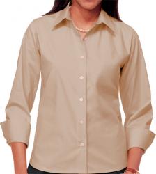 Ladies Stretch Poplin 3/4 SLEEVE