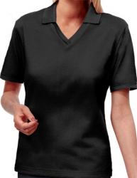 LADIES V-NECK EASY CARE PIQUE POLO